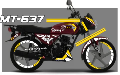 FT 125 ROJA CUSTOM Kit de CALCOMANIAS Racing - Ahuevosi