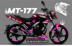 KIT REFLECTIVOS FT 250 TS APODO NOMBRE CALAVERA - comprar en línea