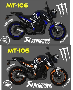 KIT REFLECTIVOS YAMAHA FZ 25 FZ25 SPORT MONSTER PROTAPER en internet
