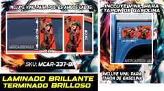 Vinil Antiburbuja Sticker Decorativo Puertas Tapon Arte Pop MCAR - comprar en línea