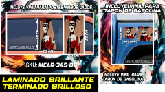 Vinil Antiburbuja Sticker Decorativo Puertas Tapon Arte Pop MCAR - Ahuevosi