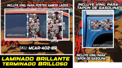 Vinil Antiburbuja Sticker Decorativo Puertas Tapon Arte Pop MCAR - Ahuevosi