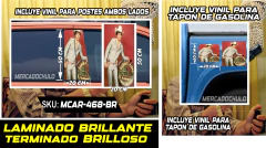 Imagen de Vinil Antiburbuja Sticker Decorativo Puertas Tapon Arte Pop MCAR