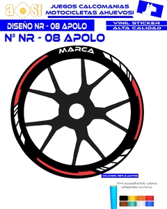 CALCOMANIAS RIN DISEÑO: NR - 08 APOLO