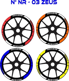 CALCOMANIAS RIN DISEÑO: NR - 03 ZEUS - comprar en línea