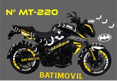 KIT CALCOMANIAS REFLEJANTES PULSAR NS 200 BAJAJ BATMAN