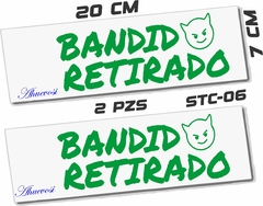 CALCOMANIAS REFLEJANTES BANDIDO RETIRADO - Ahuevosi