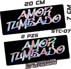 CALCOMANIAS REFLEJANTES AMOR TUMBADO