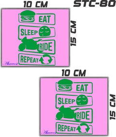 CALCOMANIAS REFLEJANTES EAT, SLEEP, RYDE, REPEAT en internet