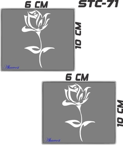 CALCOMANIAS REFLEJANTES ROSA AMOR