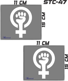 CALCOMANIAS REFLEJANTES FEMINISTA MUJER LUCHA