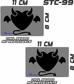 Imagen de CALCOMANIAS REFLEJANTES CORAZON DEMONIACO