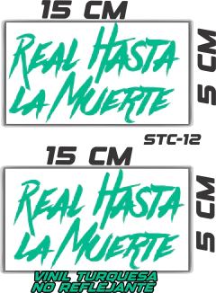 CALCOMANIAS REFLEJANTES REAL HASTA LA MUERTE - tienda en línea