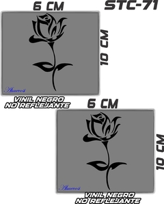 Imagen de CALCOMANIAS REFLEJANTES ROSA AMOR