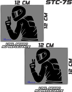 Imagen de CALCOMANIAS REFLEJANTES RESPECT BIKER
