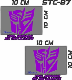 CALCOMANIAS REFLEJANTES AUTOBOTS Y DECEPTICONS - comprar en línea