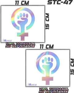 CALCOMANIAS REFLEJANTES FEMINISTA MUJER LUCHA