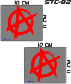 Imagen de CALCOMANIAS REFLEJANTES SIMBOLO ANARQUISTA