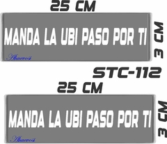 CALCOMANIAS REFLEJANTES MANDA LA UBI PASO POR TI