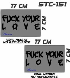 Imagen de CALCOMANIAS REFLEJANTES FUCK YOUR LOVE