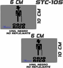 Imagen de CALCOMANIAS REFLEJANTES COJO RICO