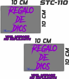 CALCOMANIAS REFLEJANTES REGALO DE DIOS - tienda en línea