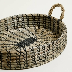 BANDEJAS OVAL DE SEAGRASS CON NEGRO - Feelings Aromas