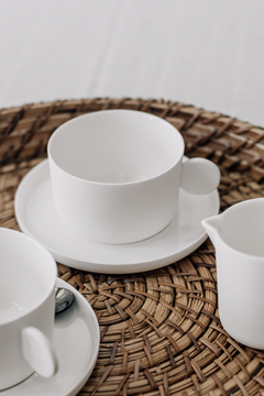 TAZA Y PLATO CAPRI 200 ML X2