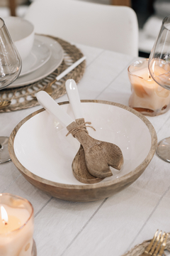 SET CUCHARA Y TENEDOR P/ ENSALADA SAHA - comprar online