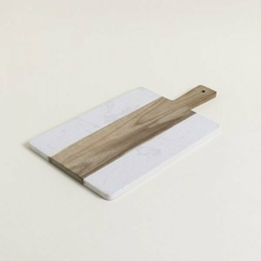 TABLA MARMOL Y MADERA LINEA MACAEL 45 X24 CM - comprar online