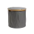 CESTO PARA LA ROPA GRIS BAMBOO REDONDO C/N TAPA