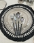 Set de cubiertos black 24 piezas
