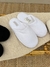 Pantufla top canele toalla color blanca - comprar online