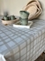 Mantel ecocuero impermeable cuadrillé beige