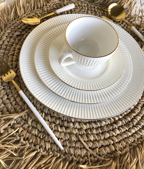 Plato playo línea Acapulco 27cm por seis unidades