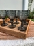 Copas de agua vidrio labrado gris x6