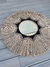 Espejo redondo con marco fibras naturales - comprar online