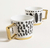 Mug indi de cerámica con asa dorada circulos - comprar online