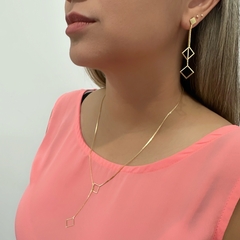 Conjunto Geométrico banhado a ouro 18k - comprar online
