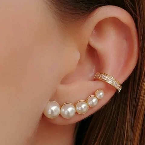 BRINCO EAR CUFF PÉROLAS - comprar online