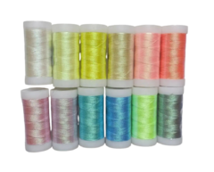 12 hilos metalizados - glow in the dark