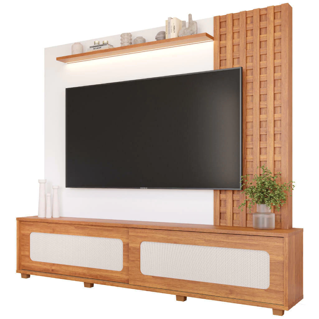 Estante Home p TV de até 84" Permobili Marrocos MDF