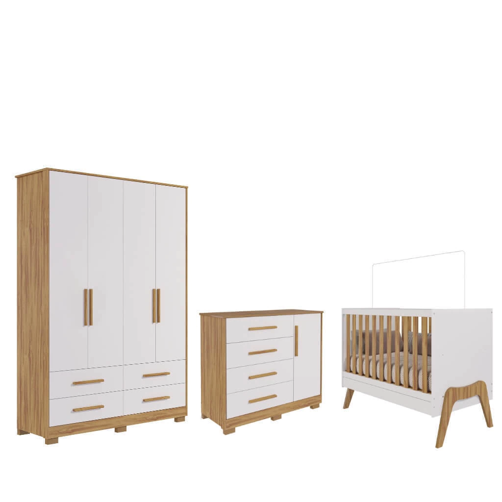 Quarto Completo Infantil Moveis Peroba Guti Charlo MDF