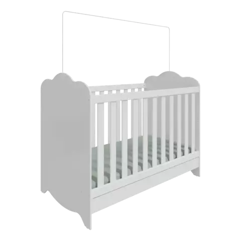 Berço Moveis Peroba Clara MDF Americano minicama