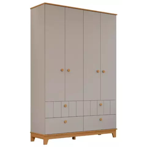 Guarda Roupa Infantil Permobili Biscoito 04 portas MDF