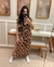Vestido Longo Viscolycra Onça