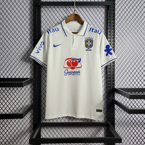 Camisa Seleção Brasileira Polo Branca