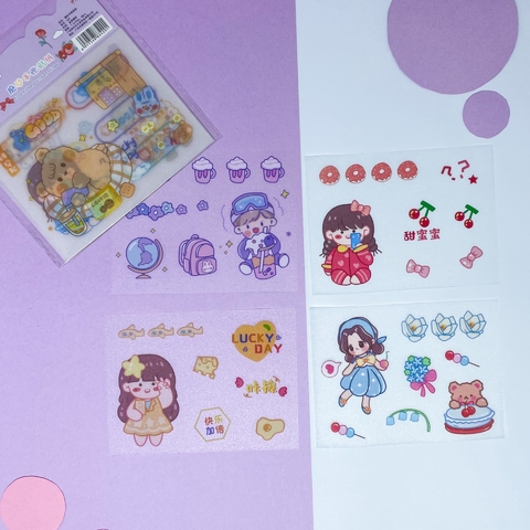 Adesivos Brilho Kawaii