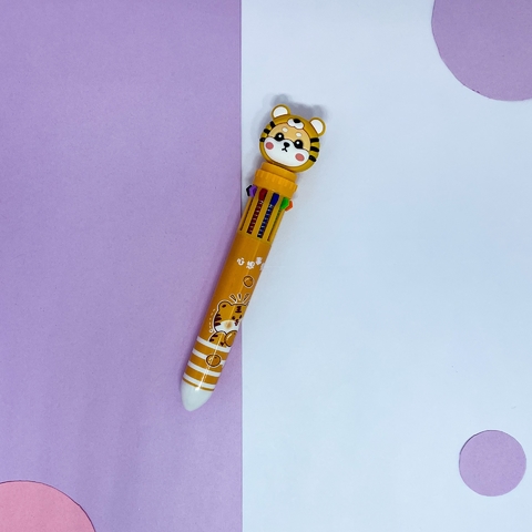 Caneta Tigrinho 10 Cores