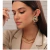 Brinco de Chapa redondo martelado Folheado a ouro 18k